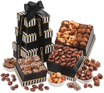 Chocolate And Nuts Fantasy Tower - 6" L x 5" W x 8.5" H